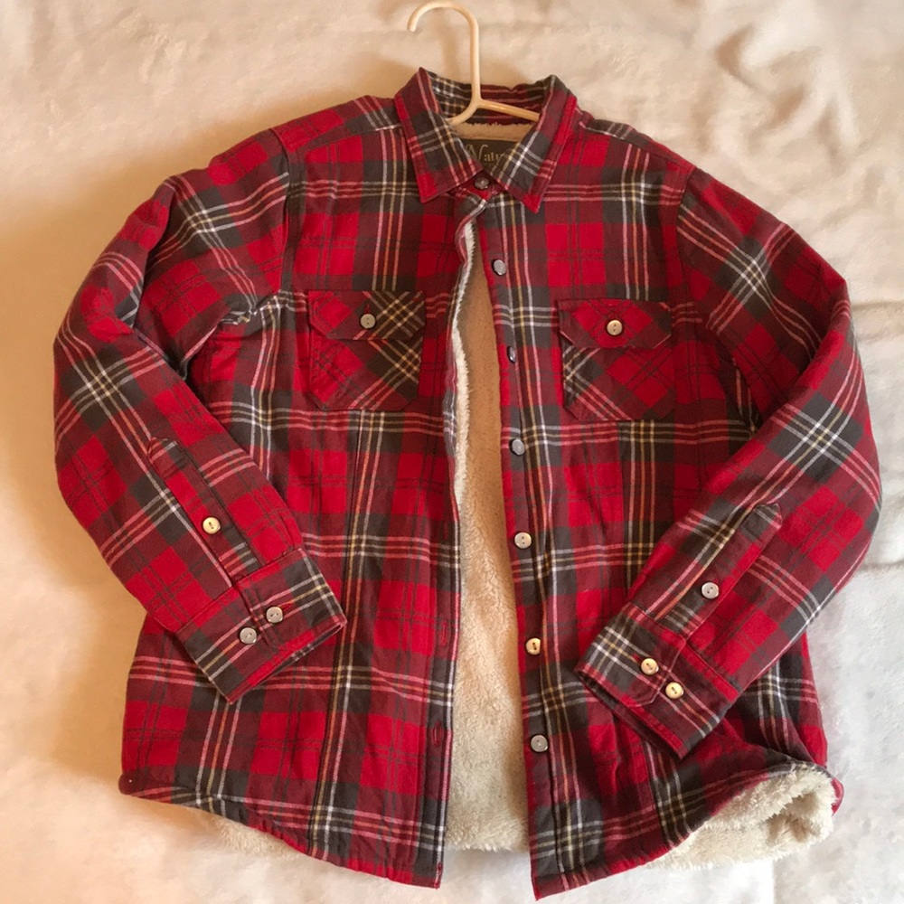 Flannel Fleece Lined Jacket